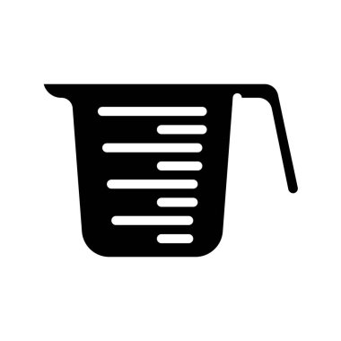 Sürahi simgesi vektör illüstrasyonu ölçülüyor