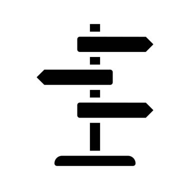 Yön İşareti simgesi. izole vektör illüstrasyonu