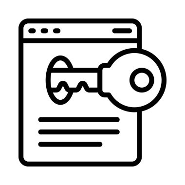 Web Sitesi Anahtarı, vektör illüstrasyonu basit tasarım