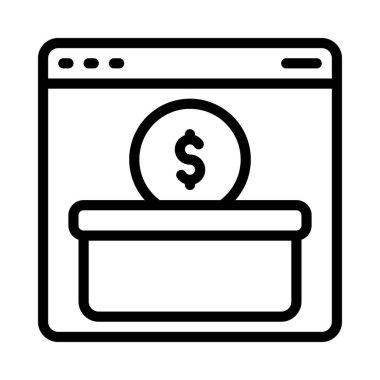 Web sitesi simgesi, vektör illüstrasyonu basit tasarım