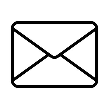 Beyaz arkaplanda zarf simgesi, vektör illüstrasyonu 