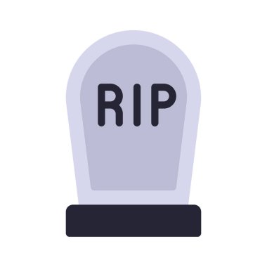 Tombstone web simgesi düz tasarım, vektör illüstrasyonu