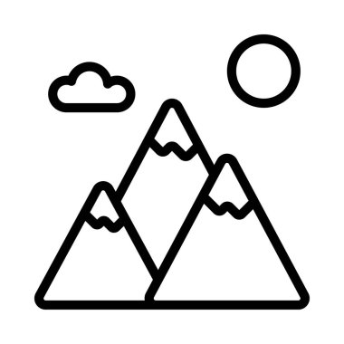 Dağ Aralığı ikon vektör çizimi