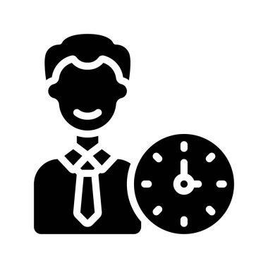 Zaman Yöneticisi simgesi vektör illüstrasyon tasarımı