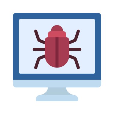 Bilgisayar Hatası Yazılım simgesi, vektör illüstrasyonu 