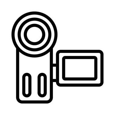 Cam Corder web simgesi vektör illüstrasyonu