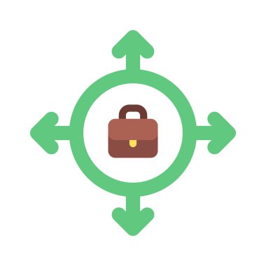 Business Direction web simgesi vektör illüstrasyonu