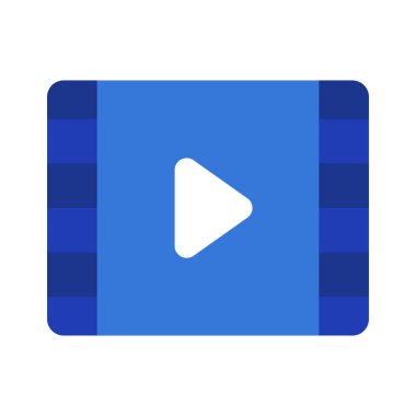 Video oynatıcı ikon vektör illüstrasyonu