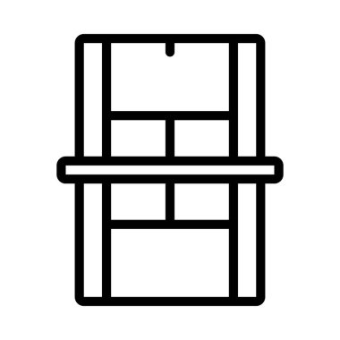 Tenis kortu web simgesi vektör illüstrasyonu