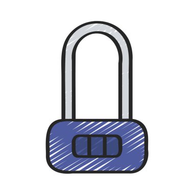 lock icon, vector illustration simple design