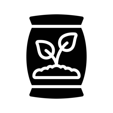 Kompost Torbası web simgesi vektör çizimi