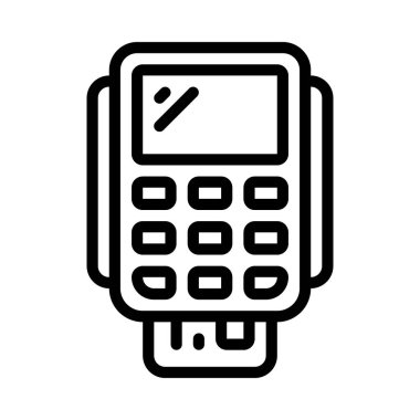 POS Kart Ödeme simgesi, vektör illüstrasyonu basit tasarım