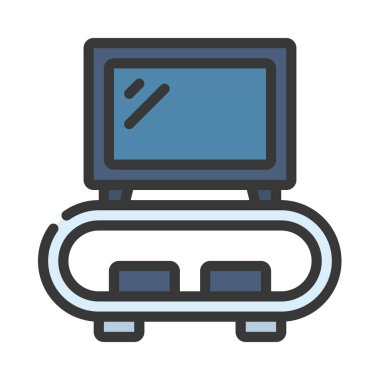  Modern TV Birimi ikon vektör illüstrasyon tasarımı
