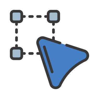 Seçim Arrow web simgesi vektör illüstrasyonu