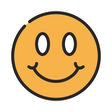 Mutlu Yüz Emoji simgesi, vektör illüstrasyonu