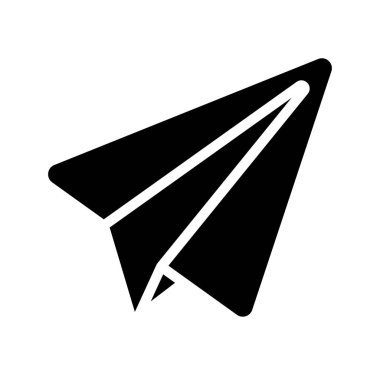 Kağıt Uçak simgesi, vektör illüstrasyonu gönder 