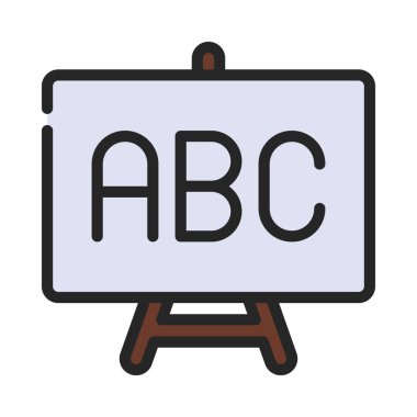 beyaz tahta web simgesi vektör illüstrasyonu