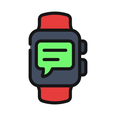 Akıllı Saat İleti vektör çizimi 