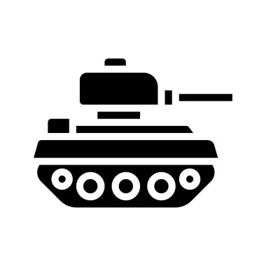 Tank web simgesi, vektör illüstrasyonu   