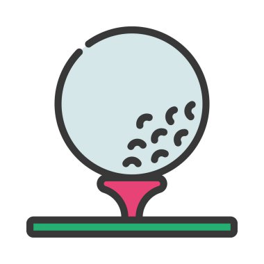 Golf web simgesi vektör illüstrasyonu