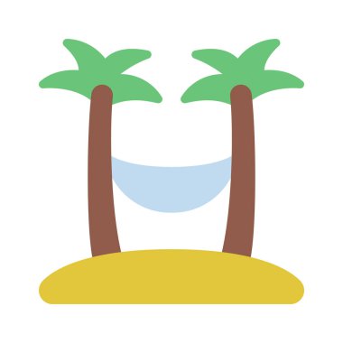 Palmiye ağacı ikonu vektör illüstrasyonu