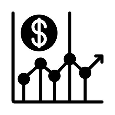 Borsa web simgesi vektör illüstrasyonu