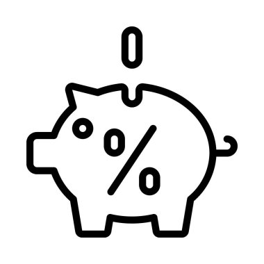 Tasarruf Oranı simgesi, vektör illüstrasyonu basit tasarım