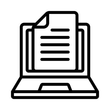 Dizüstü bilgisayar Kopyalama simgesi, vektör illüstrasyonu 