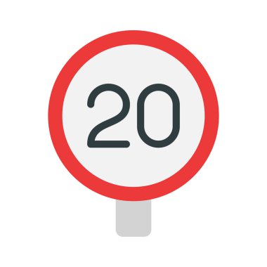 20 MPH İmza Web simgesi vektör çizimi
