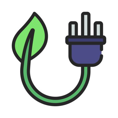 Doğal Yaprak Eklentisi Web ikonu vektör illüstrasyonu