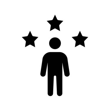  Yıldız Kişi web simgesi vektör illüstrasyonu