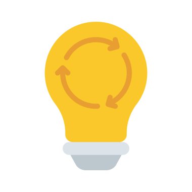 Fikir simgesi, vektör illüstrasyonunu yeniden kullan                                                    