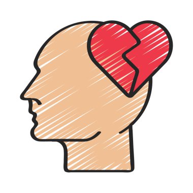 Ruh Sağlığı Web simgesi vektör illüstrasyonu