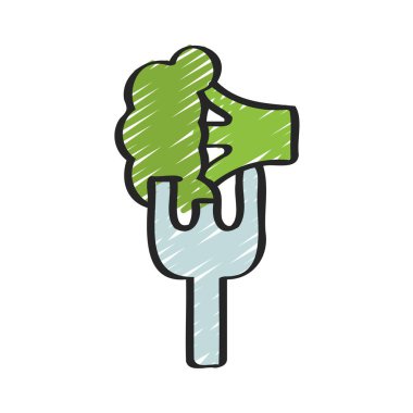 Brokoli web simgesi vektör çizimi