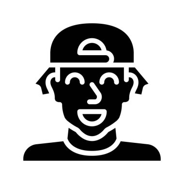 Gen Z Erkek Ağ ikonu vektör çizimi