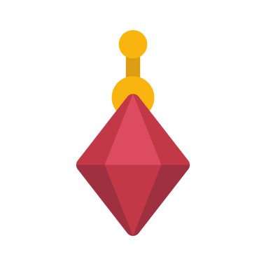 Kristal Küpe ikon vektör çizimi     