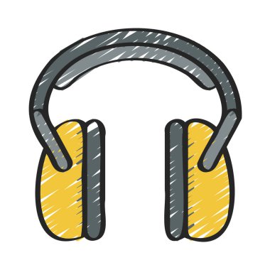 Güvenlik Kulaklığı Web simgesi çizimi