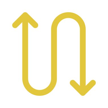 Çift Uçlu Oval Arow ağ ikonu vektör çizimi