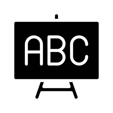 beyaz tahta web simgesi vektör illüstrasyonu