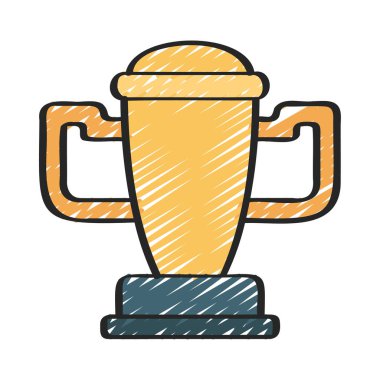 kupa ödülü izole edilmiş ikon vektör illüstrasyon tasarımı