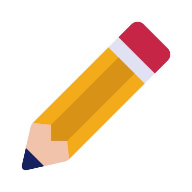 Beyaz arkaplanda kalem simgesi çizimi 