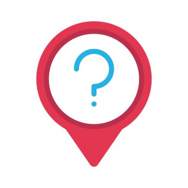 Basit konum simgesi, vektör illüstrasyonu