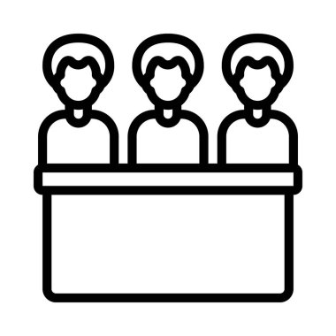 Yönetim Kurulu Web simgesi vektör illüstrasyonu