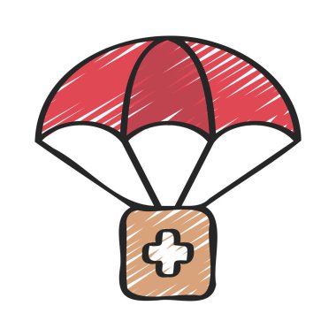 Dikkat Paketi Bırakma Web simgesi vektör çizimi