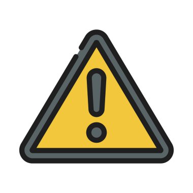 Beyaz arkaplanda uyarı işareti çizimi