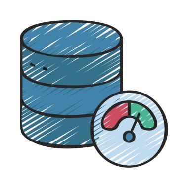 Veri Performans simgesi, vektör illüstrasyonu  