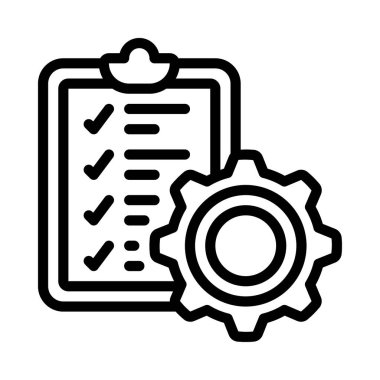 Proje Yönetimi simge vektör çizim           