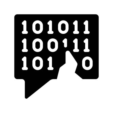 Kodlanmış İleti simgesini, vektör illüstrasyonunu kaldır  