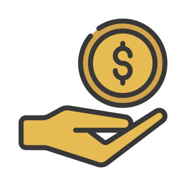 Para web sitesi vektör illüstrasyonunu ver