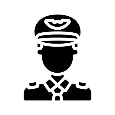 Pilot web simgesi vektör illüstrasyonu